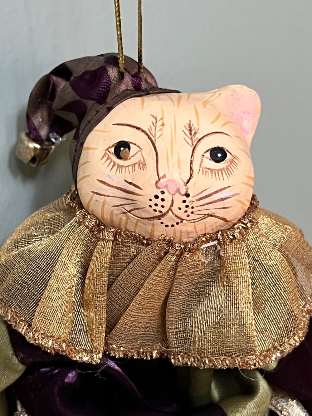 Vintage Mark Robert’s Collection 9 inch French Cat Jester Cone Ornament